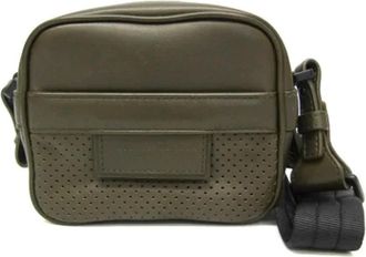 Bottega Veneta Tweedehands leren schoudertassen - Heren - Vintage Schoudertas - Groen - ONE Size - Leer - Vintage