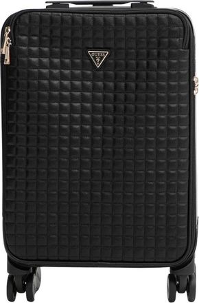 Guess Nadira Kleine Gewatteerde Reistrolley - Dames - Handbagage koffer - Zwart - ONE Size - Leer - Koffers
