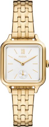 Fossil Outlet Womens Colleen 28mm Three-Hand Gold-Tone Stainless Steel Watch