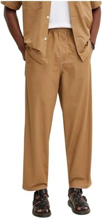 Sunnei Rechte broek - Heren - Straight fit broeken - Beige - XS - Katoen - Broeken