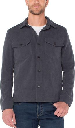 Liverpool Stretch Corduroy Overshirt in Dark Grey at Nordstrom, Size Xx-Large