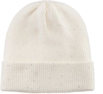 Lascana Strickm&uuml;tze LASCANA, Damen, beige, Kunstfaser, leicht gl&auml;nzend, unifarben, M&uuml;tzen Strickm&uuml;tze, Beanie, Winterm&uuml;tze, Wollm&uuml;tze, M&uuml;tze mit Umschlag