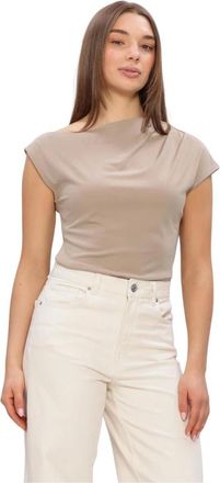 Selected Dames, Tops, Beige, Maat: XL Linnen
