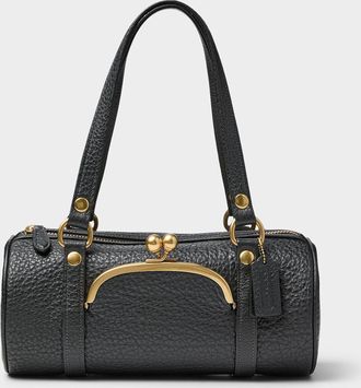 Coach Womens Grained leather cylindrical shoulder bag