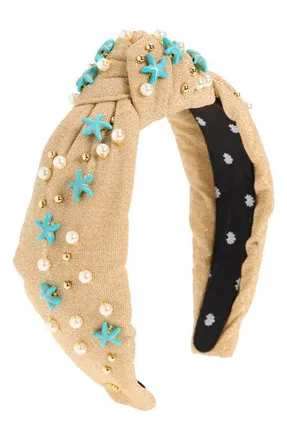 Lele Sadoughi Knotted Shoreline Headband in Gold at Nordstrom