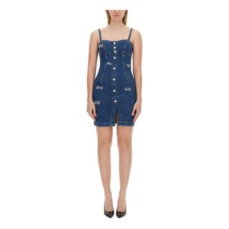 Moschino Short Dresses, female, Blue, Size: XS Dress with Charms