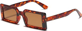 Generic Womens Square Small Frame Sunglasses Outdoor Mens Driving Sports Sun Glasses(Multi-colored)