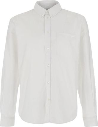 Maison Kitsun&eacute; Profile Fox Regular Shirt - Heren - Casual Overhemden - Wit - XL - Katoen - Overhemden