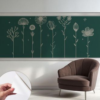 Tulup Fotomurale Adesivo Stickers - Murali Decorativo - Soggiorno Moderno - Effetto Realistico - Fiori Delicati 250x104 Cm
