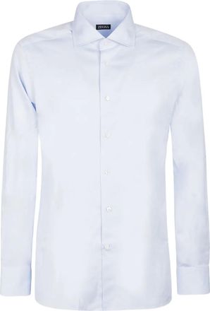 Ermenegildo Zegna button-down cotton shirt - men - Cotton - 40 - Blue