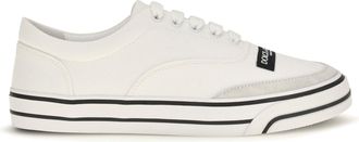 Dolce & Gabbana Womens Canvas Sneakers Sailing White-Cream Trainers White/cream