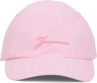 Jacquemus Geborduurd Logo Pet - Dames - Petten - Roze - 60 CM - Polyester - Accessoires