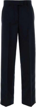 Miu Miu Navy Blue Straight Flat Front Pants