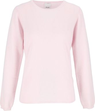 Allude Light Pink Cashmere Crew Neck Sweater