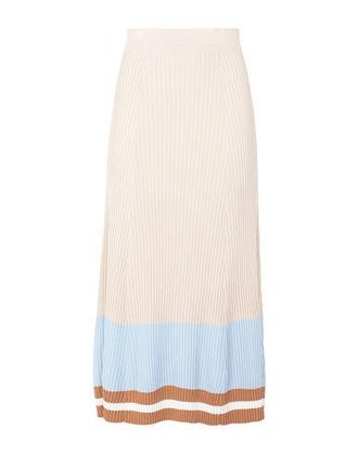 8 by YOOX RIB-KNIT STRIPED MIDI SKIRT
