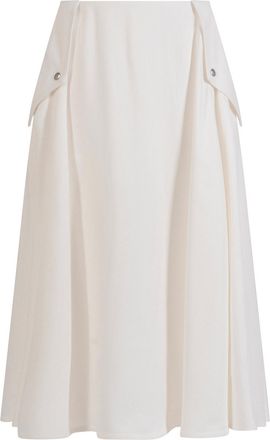 Bottega Veneta Womens White Viscose Blend Skirt - Light Grey - Size EU 38 (Womens)
