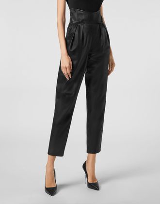Philipp Plein Leren Broek Iconic Plein