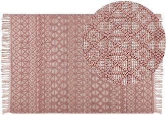 Beliani Rug ALUCRA Pink 160 x 230 cm Wool