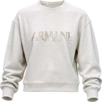 A|X Armani Exchange Crewneck Sweatshirt - Dames - Sweatshirts - Beige - L - Polyester - Hoodies & sweatvesten