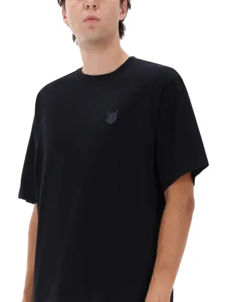 Maison Kitsun&eacute; Fox Patch Organic Cotton T-Shirt - Black