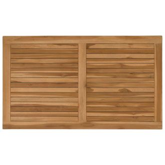 vidaXL Piano Del Tavolo Rettangolare Legno Di Teak Solido Naturale Vidaxl