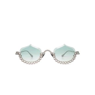 Anna-Karin Karlsson Sunglasses, female, Gray, Size: 56 MM Crystal Meringue White Gold SUN Sunglasses