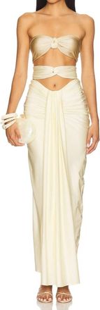 Baobab Giselle Maxi Dress In Marble Ivory