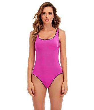 Lucky Brand Spring Romantic Shell Stitch One-Piece Womens Pink ERK1174
