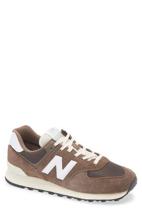 New Balance Gender Inclusive 574 Sneaker in Dark Mushroom/angora at Nordstrom