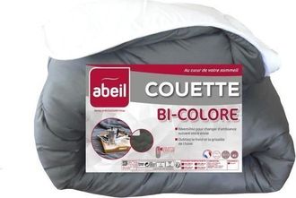Les Tendances Les Tendances - Edred&oacute;n Bicolor Abeil - 140 X 200 Cm - Blanco Y Gris
