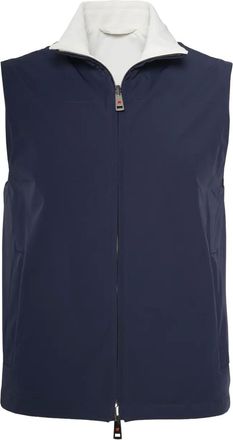 Kiton Gilet reversibile con zip - Blu