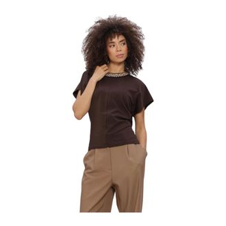 Bruuns Bazaar Dames, Blouses & Shirts, Bruin, Maat: XS Katoen