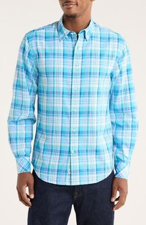 James Campbell Windram Long Sleeve Cotton Button-Up Shirt in Sapphire at Nordstrom Rack, Size Xx-Large