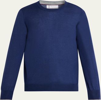 Brunello Cucinelli Mens Cashmere Knit Crewneck Sweater