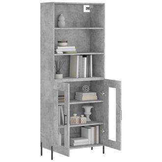 Berkfield Home Highboard Concrete Grey 69.5x34x180 cm Engineered Wood