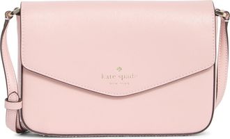 Kate Spade New York envelope flap leather crossbody bag in Tutu Pink at Nordstrom Rack