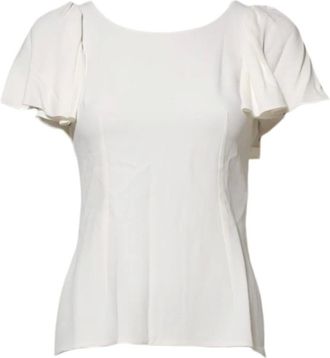 Dolce & Gabbana Dames, Blouses & Shirts, Wit, Maat: 2XS Viscose