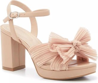 Kelly & Katie Womens Kelly & Katie Heather Sandal Fawn Ankle Strap Block Heel GAL1014