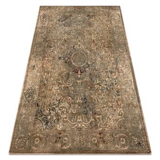 RugsX Alfombra De Lana Omega Lumier Ornamento Vintage Iron Verde Green 170x235 Cm