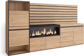 Skraut Home Zapatero, Armario Zapatos Botas, 274x145x35 Cm, Dormitorio, Habitaci&oacute;n, Chimenea El&eacute;ctrica Xxl, C&oacute;moda, Cajonera, Listones Decorativos, Estilo Moderno