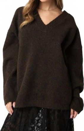 Olivaceous Kinley Knit Sweater In Brown