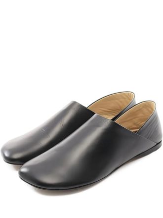 Loewe Toy leather slip-ons - women - Calf Leather/Calf Leather/Calf Leather - 36 - Black