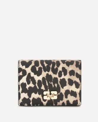 Ganni Bou animal print Card Holder Female UNI