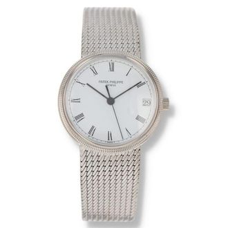Patek Philippe Pre-owned Patek Philippe Calatrava Automatic White Dial Unisex Watch 3802/1G