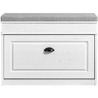 SoBuy SoBuy Scarpiera Salvaspazio Slim con Seduta Panca Scarpiera da Ingresso Contenitore in Legno Mobile Ingresso per Scarpe, 75x24x51cm Effetto Legno