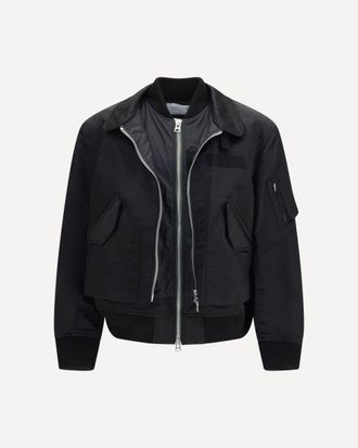 sacai Cotton chino and nylon twill double Jacket Male 2
