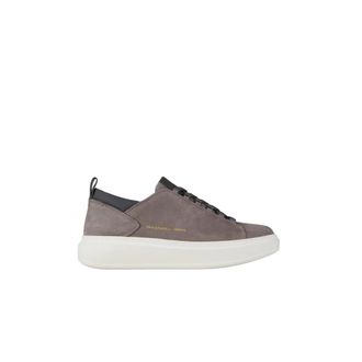 Alexander Smith Sneakers, male, Gray, 11 UK, Wembley Uomo in nubuck bottalato grey and smooth leather details