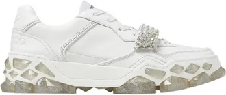 Jimmy Choo London Diamond X Strap/F Leather Trainers, Brand Size 34.5 ( US Size 4.5 )