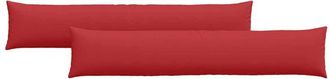 vidaXL Cojines De Sof&aacute; 2 Pcs Rojo 200 X 40 Cm Tela Vidaxl