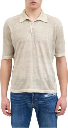 Avant Toi Maglia Polo M/M Hand Painted - Heren - Polos - Bruin - S - Tops
